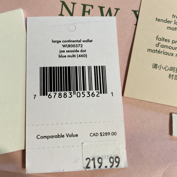 Brand new navy kate spade wallet with polka dots - Picture 5 of 5